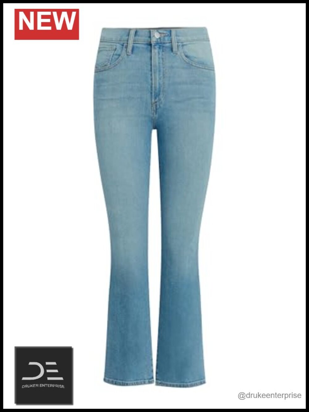 High Rise Cropped Bootcut Jeans with Razor Hem - Picture 6 of 6